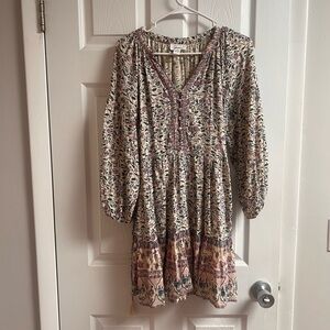 Japna Floral Boho Dress - Multicolor